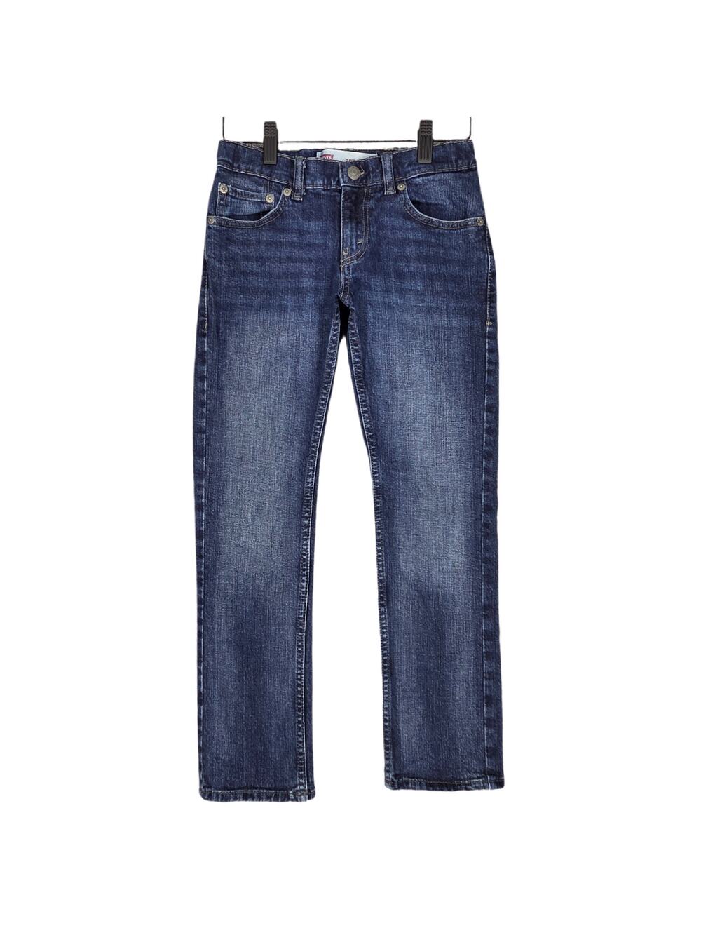 LEVI’S 511 SLIM JEANS – YOUTH SIZE 10 REG (ADJUSTABLE WAIST) – DARK BLUE DENIM